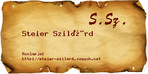 Steier Szilárd névjegykártya