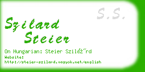 szilard steier business card